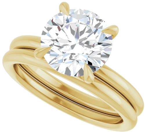 Sužadėtuvių Žiedas „Claw-Prong Solitaire“ 14k yellow gold Round 8.8mm (10)