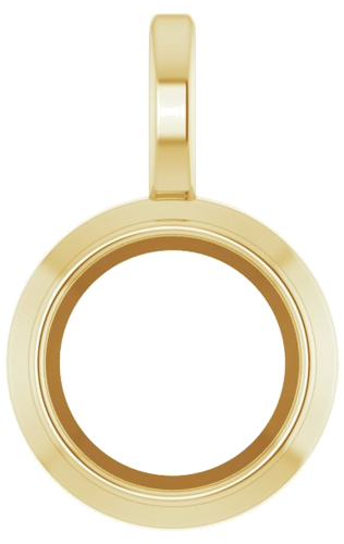 14K Yellow 6.5 mm Round Bezel-Set Pendant Mounting (1)