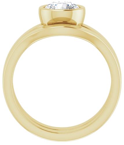 14K Yellow 6.5 mm Round Solitaire Engagement Ring Mounting (7)