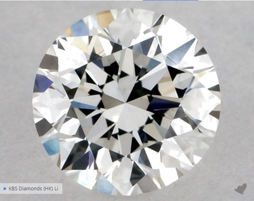 0.5 carat H-VVS2 Excellent cut Natūralus Round Deimantas (1)