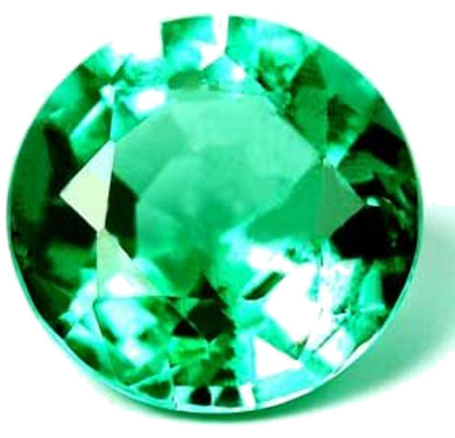 0.63 carat GREEN Round Smaragdas (1)