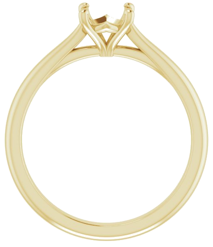 Sužadėtuvių Žiedas „Solitaire“ 585 Geltonojo Aukso Round 6mm (2)