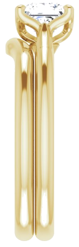 Sužadėtuvių Žiedas „Solitaire“ 585 Geltonojo Aukso Square 5mm (9)