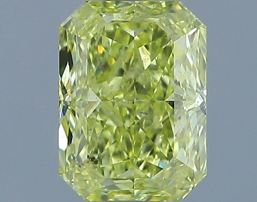 1.01 carat Fancy Intense Yellow-SI2 Natūralus Radiant Deimantas (1)