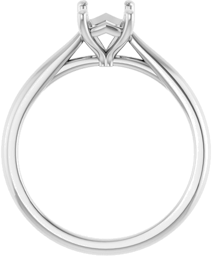 14K White 7x5 mm Emerald Solitaire Engagement Ring Mounting (2)