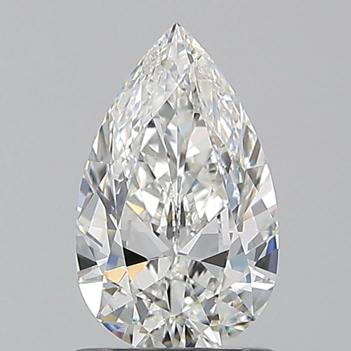 0.9 carat G-VVS2 Natūralus Pear Deimantas (1)
