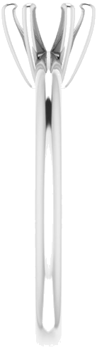 Sužadėtuvių Žiedas „Solitaire“ 585 Baltojo Aukso Round 5.2mm (4)