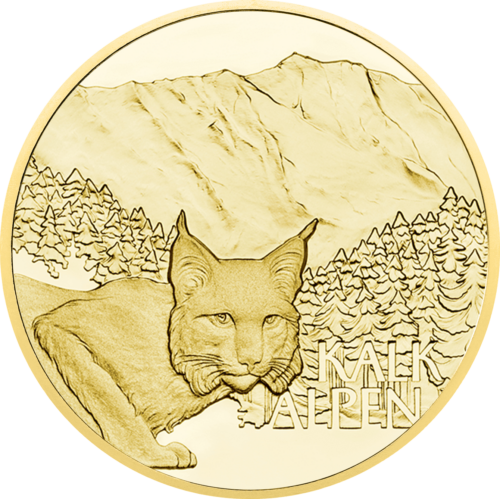 2021 Alpu Dārgumi (Alpu Meži) Austrija 50 eiro 1/4 oz zelta proof monēta (1)