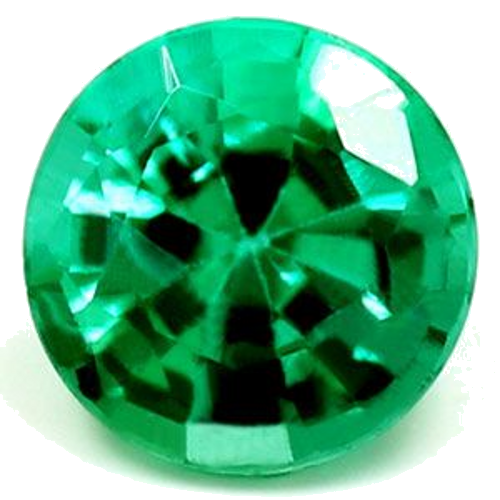 0.43 carat GREEN Round Smaragdas (1)