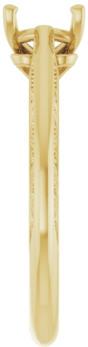 Sužadėtuvių Žiedas „Solitaire Sculptural“ 14k yellow gold Round 6.5mm (4)