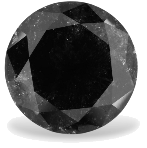 6.16 carat Fancy Black-VVS2 Excellent cut Natūralus Round Deimantas (1)
