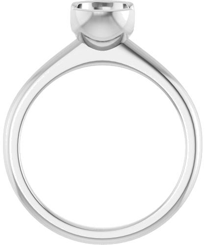 Sužadėtuvių Žiedas „Half-Bezel“ 14k white gold Round 6.5mm (2)