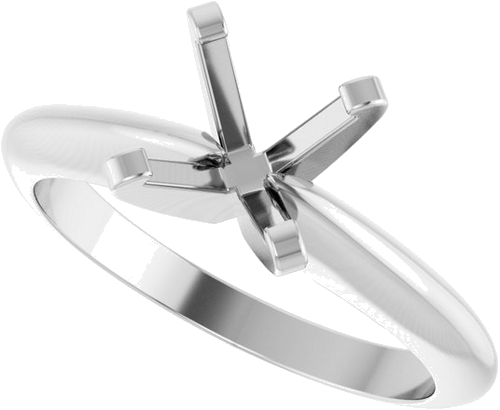 Sužadėtuvių Žiedas „Solitaire“ 14k white gold Round 7mm (5)