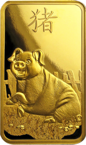 1 g MiniGram Investment Gold Bar Year of the Pig PAMP (1)