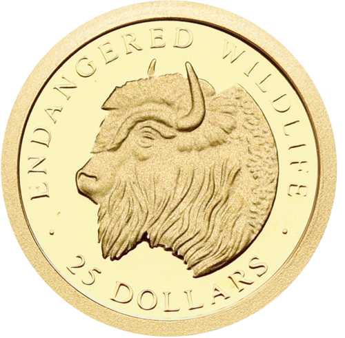 1997 Kuku salas Bizons 25 dolāru zelta monēta (1)