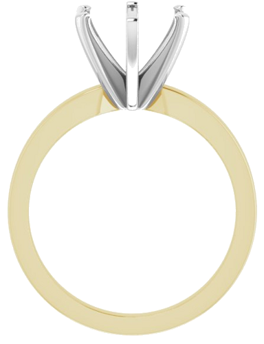 Sužadėtuvių Žiedas „Solitaire“ 14k yellow/white gold Round 9mm (2)