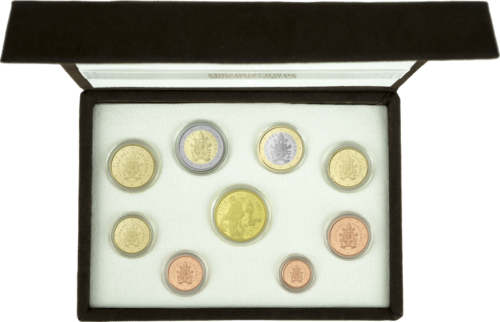 2023 Ватикан Герб Папы Франциска набор Proof с золотой монетой (4)