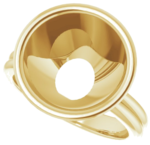 Sužadėtuvių Žiedas „Bezel-Set Solitaire“ 14k yellow gold Round 12mm (5)