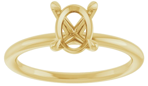 Sužadėtuvių Žiedas „Claw-Prong Solitaire“ 14k yellow gold Oval 8mm x 6mm (3)