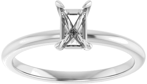 Sužadėtuvių Žiedas „Solitaire“ 417 Baltojo Aukso Emerald 6mm x 4mm (3)