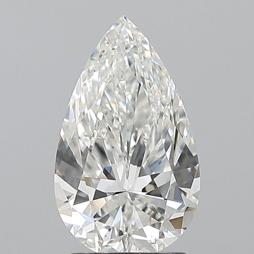 1.7 carat G-SI1 Natūralus Pear Deimantas (1)