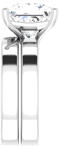 Sužadėtuvių Žiedas „Solitaire“ 950 Platinos Square 9mm (9)