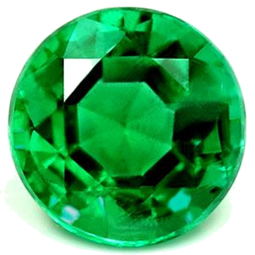 0.43 carat GREEN Round Smaragdas (1)