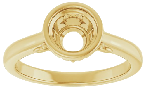 Sužadėtuvių Žiedas „Bezel-Set“ 14k yellow gold Round 6.5mm (3)