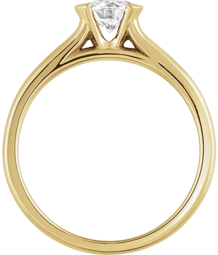 Sužadėtuvių Žiedas „Half-Bezel Solitaire“ 14k yellow gold Round 5.2mm (4)