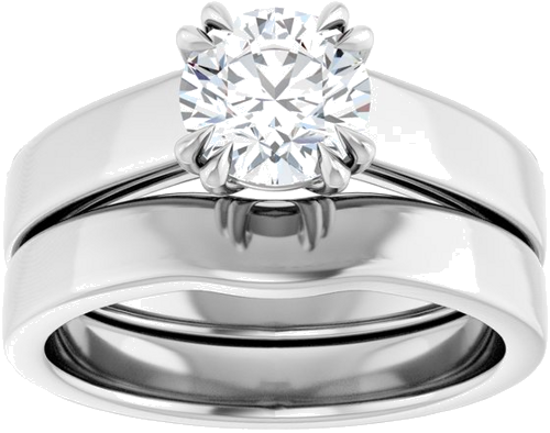 14K White 6.5 mm Round Solitaire Engagement Ring Mounting (8)