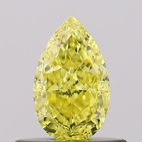 0.5 carat Fancy Intense Yellow-VS2 Natūralus Pear Deimantas (1)