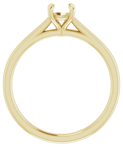 Sužadėtuvių Žiedas „Solitaire“ 585 Geltonojo Aukso Round 4.8mm (2)