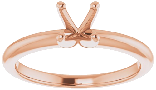 14K Rose  5.5 mm Round Solitaire Engagement Ring Mounting (3)