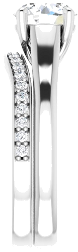 Sužadėtuvių Žiedas „Solitaire“ 585 Baltojo Aukso Round 7mm (9)