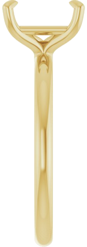 14K Yellow  8x6 mm Emerald Solitaire Engagement Ring Mounting (4)