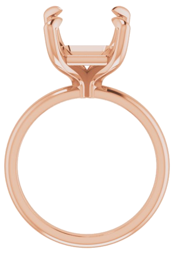Sužadėtuvių Žiedas „Solitaire“ 14k rose gold Emerald 12mm x 10mm (2)