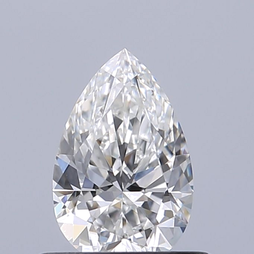 0.51 carat F-VVS2 Natūralus Pear Deimantas (1)