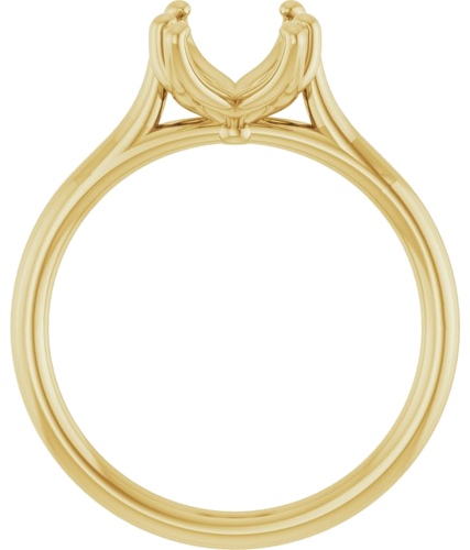 Sužadėtuvių Žiedas „Cathedral-Style Solitaire“ 14k yellow gold Emerald 8mm x 6mm (2)
