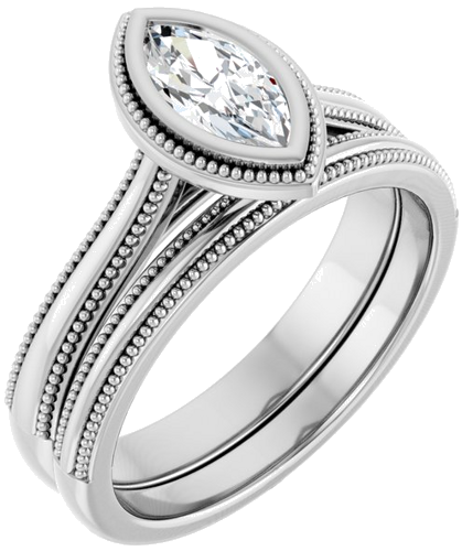 Sterling Silver 8x4 mm Marquise Solitaire Engagement Ring Mounting (6)