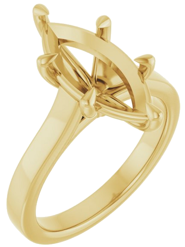 Sužadėtuvių Žiedas „Claw-Prong“ 14k yellow gold Marquise 15mm x 7mm (1)