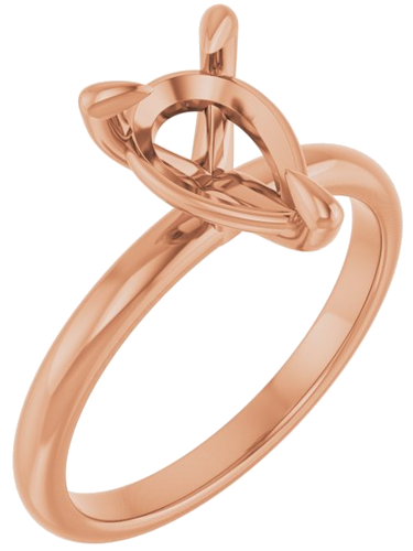 Sužadėtuvių Žiedas „Solitaire“ 14k rose gold Pear 10mm x 7mm (1)