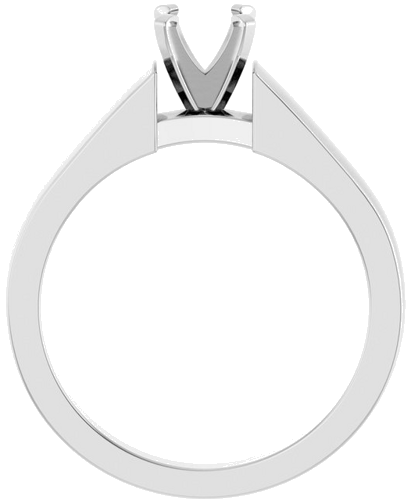 Sužadėtuvių Žiedas „Solitaire“ 585 Baltojo Aukso Round 5.2mm (2)