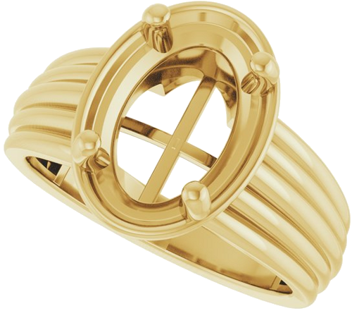 Sužadėtuvių Žiedas „Solitaire Vintage-Inspired“ 14k yellow gold Oval 8mm x 6mm (9)