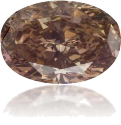 0.53 carat Fancy Dark Orangey Brown-SI2 Natūralus Oval Deimantas (1)