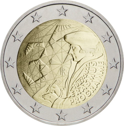 2022 Italija Erasmus 35-metis 2 eurų BU moneta kortelėje (3)