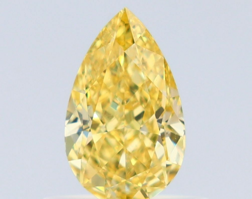 0.56 carat Fancy Intense Yellow-VS2 Natūralus Pear Deimantas (1)