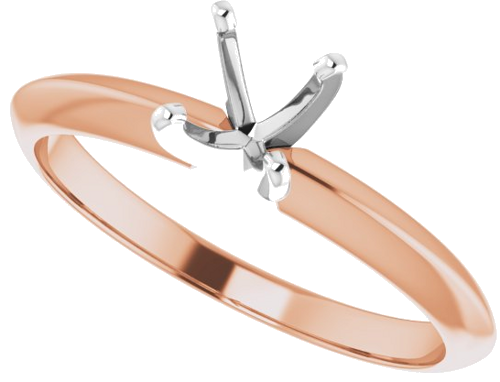 Sužadėtuvių Žiedas „Light Solitaire“ 585 Baltojo Ir Rožinis Aukso Round 5mm x 5.3mm (5)