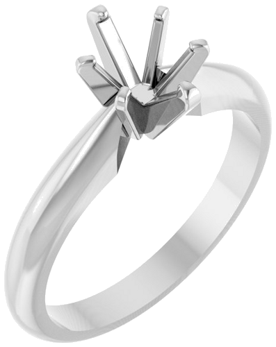 Sužadėtuvių Žiedas „Solitaire“ 14k white gold Oval 7mm x 5mm (1)