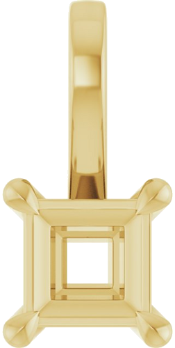 Pakabukas „Solitaire“ 14k yellow gold Square 3.25mm (1)