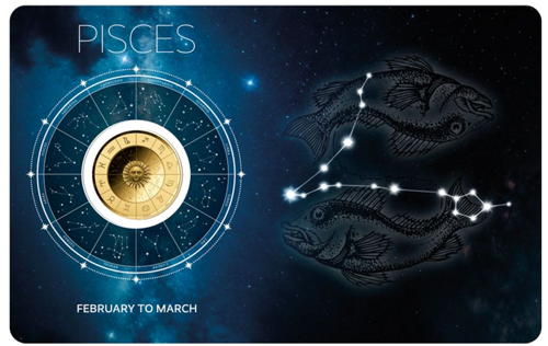 1/1000 oz Рыбы (Zodiac Series) 3000 франков Чад золотая монета (1)